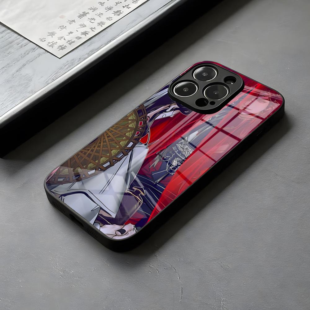 Tian Guan Ci Fu Phone Case Glass For IPhone 16 15 14 Pro Max 13 12 Mini Luminescent 11 X XS XR 8 Plus For Samsung S 25 24 23 22