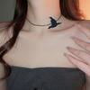 Halloween Bat Necklace Unique Braided Rope Necklace Eye catching Bat Hat Spiders Clavicle Chain for Halloween Jewelry