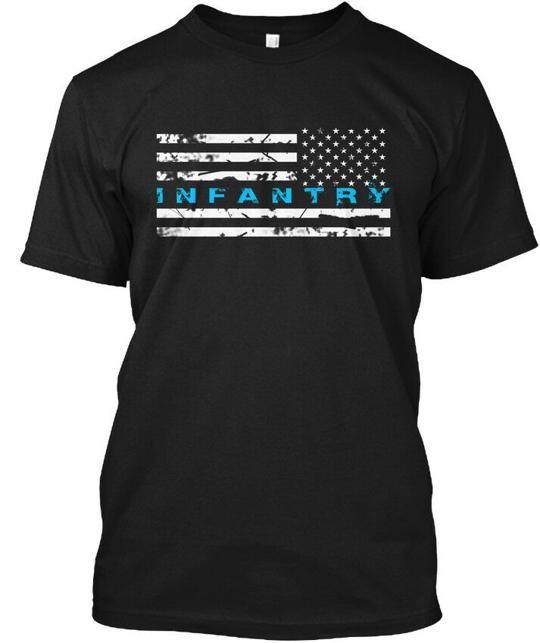 Army Infantry Blue T-Shirt Made in the USA Size S to 5XL Unisex T-Shirt S