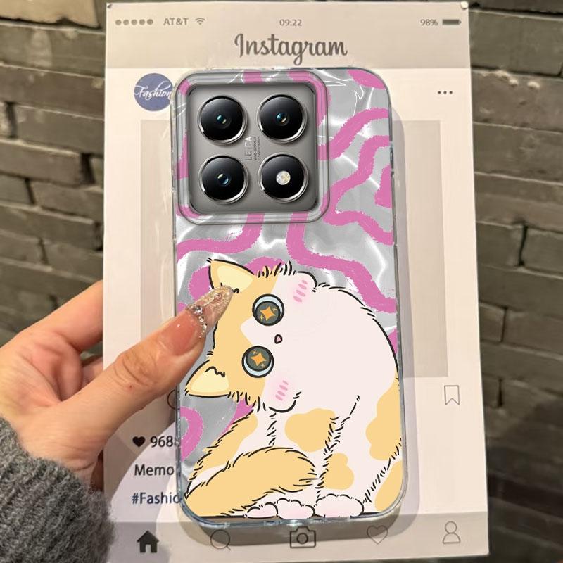 

Милый Кот Маленькие Цветы Девушки Женщины Чехол для Телефона Для Xiaomi 14T 13T Pro 14Tpro 13Tpro 11 Lite 5G NE Ударопрочный Бампер Fundas Крышка Xiaomi 11 Lite 5G белый