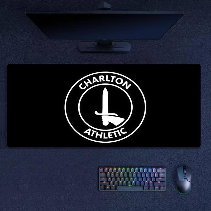 Charlton Athletic F.C Druck Kissen Rutschfest Laptop Tablet Großes Mauspadd XXL Matte Mini-PC Spielmatte Mit Verriegeltem Rand