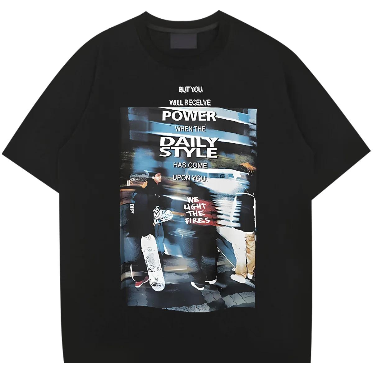 

Свободная футболка оверсайз с забавным принтом Jujusu 2024, новая горячая распродажа, трендовая футболка, XXL, быстросохнущая, с круглым вырезом, футболка с возможностью кастомизации XXXXXL чёрный