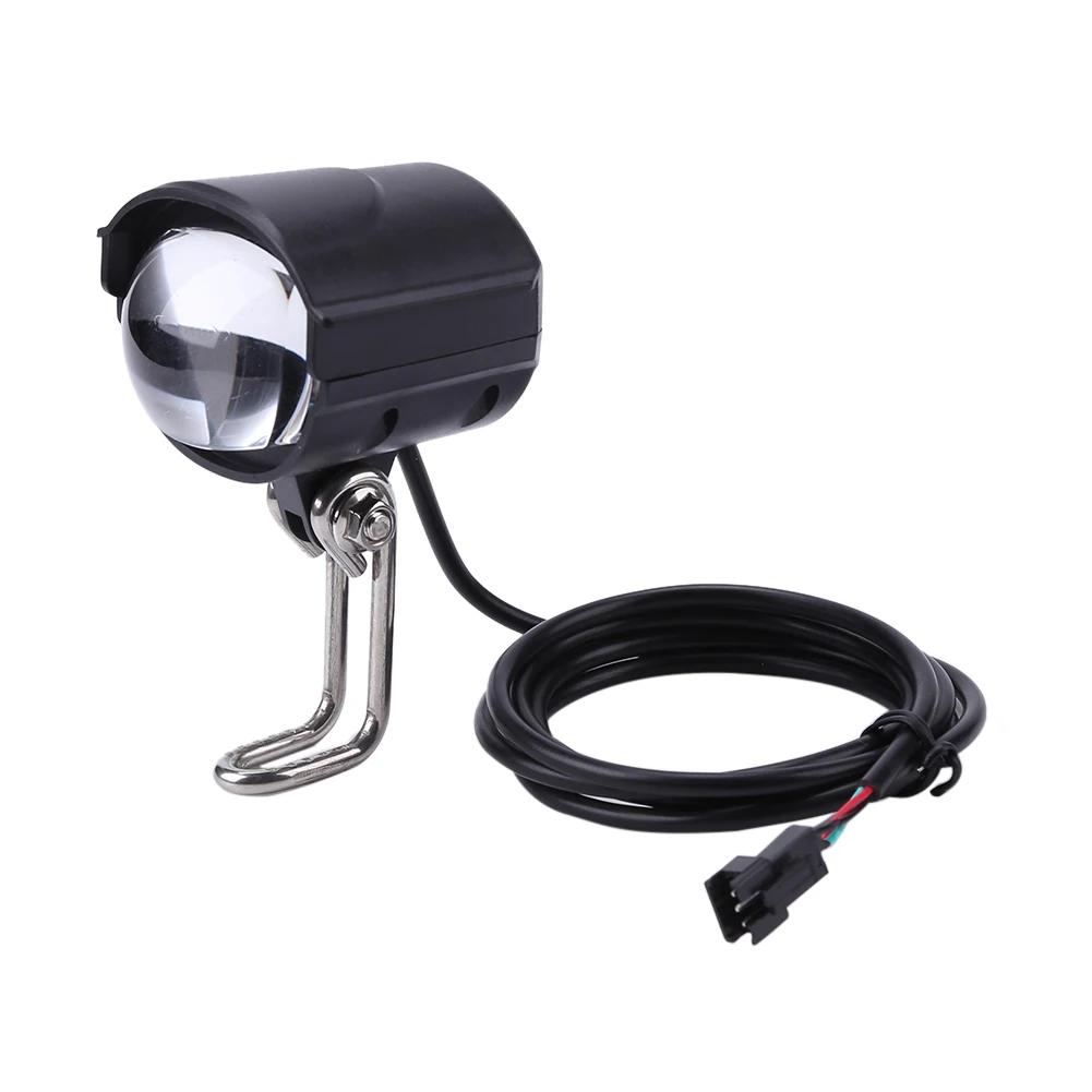 36V 48V Electric Bicycle Headlight 3W Electric Bike Headlight Front Light Outdoor Night Riding Cycling Parts Accessories