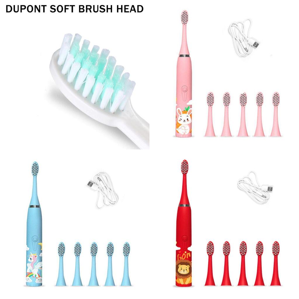 Colorful Automatic Electric Toothbrush For Kids With Soft Silicone Bristles