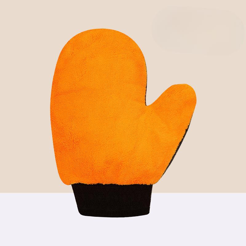 

Двусторонние Утолщенные Супервпитывающие Перчатки для Мойки Автомобиля Коралловый Флис Мойка Автомобиля Лапы Медведя ПАВ 20*24cm оранжевый