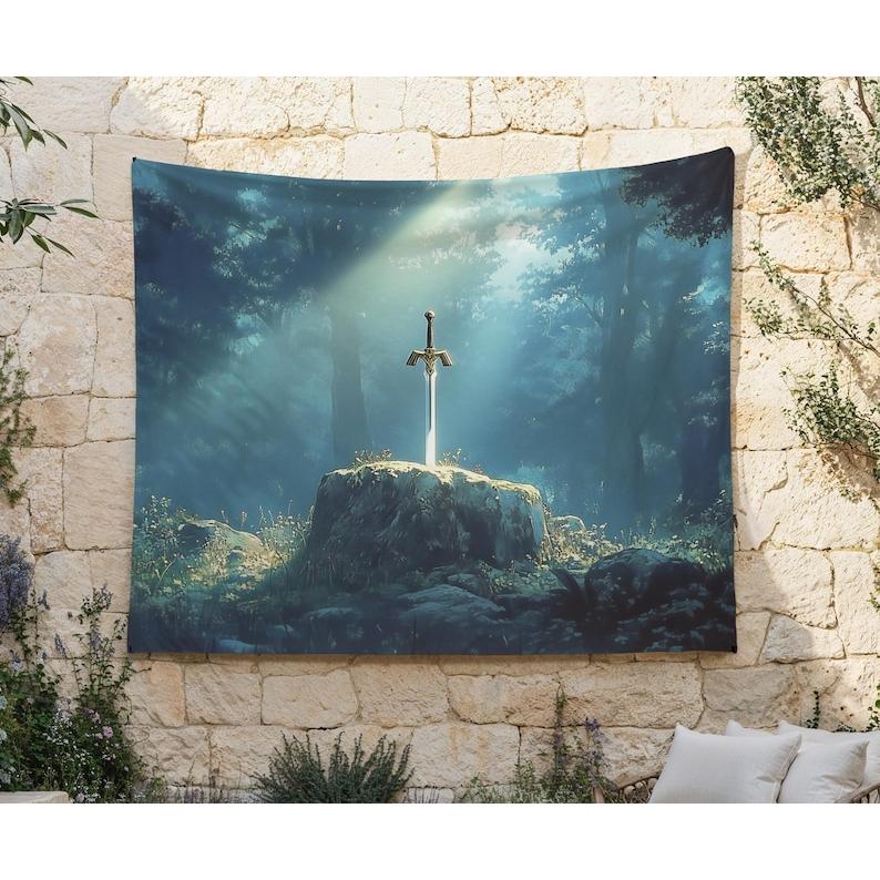 Sword in the Stone tapestry 75x100 чёрный