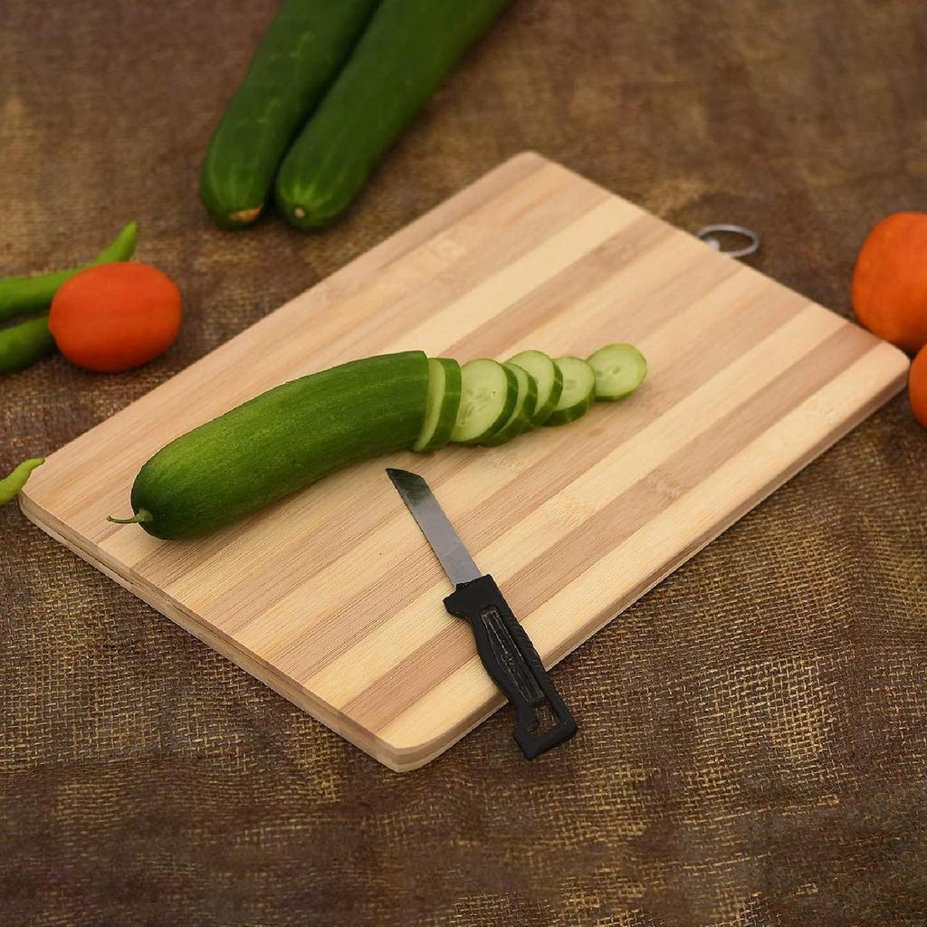 RSINC Premium Wooden Cutting Board | Durable Kitchen Chopping Board with Steel Hanging Hook for Fruits & Vegetables  Steel Hook Brown
