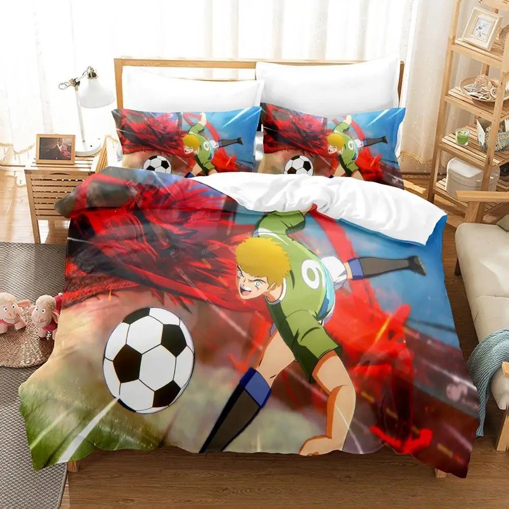3D Print New Captain Tsubasa Bedding Set Soft Comforter Cover With 1/2Pcs Pillow Shams For Kids Adults Microfiber Quilt Cover