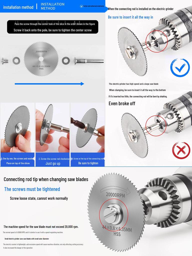 High-Speed Steel Mini Circular Saw Blade for Electric Drill and Grinder