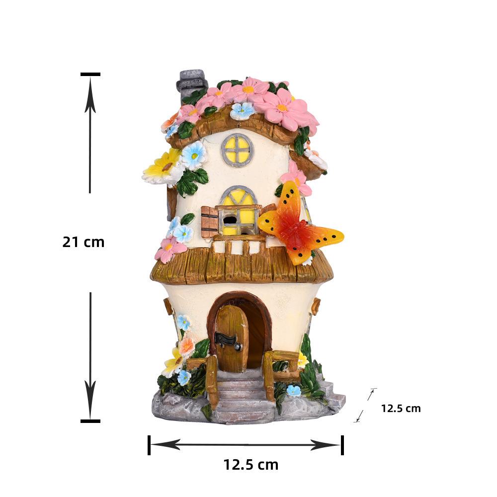 Waterproof Solar Fairy Tale Garden Night Light - Creative Resin Ornament