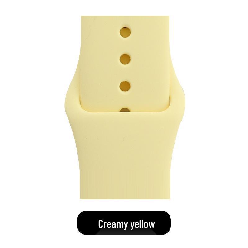 Apple Classic Solid Silicone Strap for iWatch 9/Ultra – Durable Solid Color Band