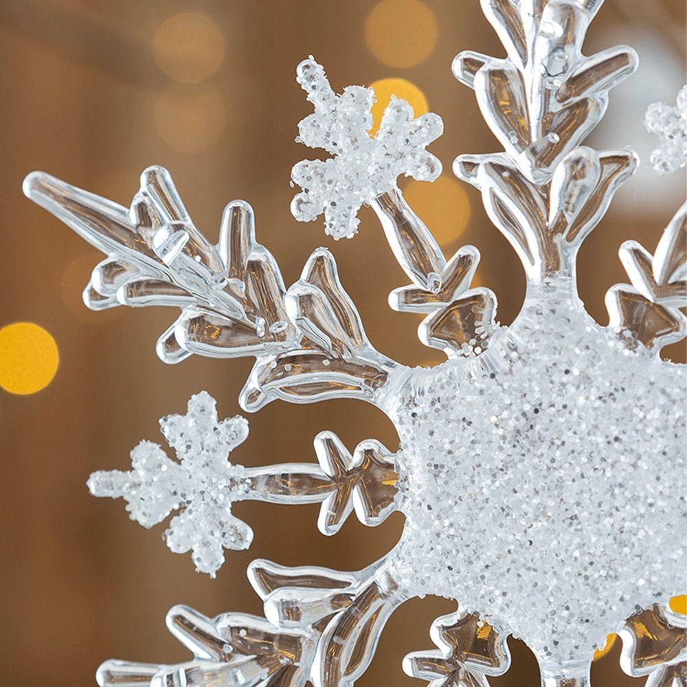 Transparent Artificial Snowflake Decoration Xmas Tree Hanging Pendant  Merry Christmas Decoration