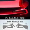 Pre-cutting Headlight Taillight Protective Film For Tesla Model 3 Highland  2024 Headlamp Taillamp Black Color Changing Film