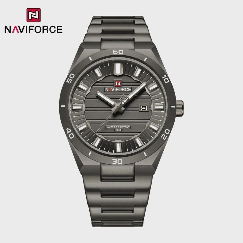 Stainless Steel Men's Wristwatch Waterproof Simple Fashion with Night Glow Pointer Calendar Display Male Watches