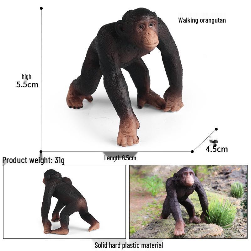 Children’s Cognitive Wild Animal Gorilla Toy Model - Walking Ape Desktop Ornament
