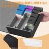 Deck Holds Over 1800 3 PU 8 Compartments Case, Cards, Columns, Built-in Magnets, Leather, (Black + Gray)