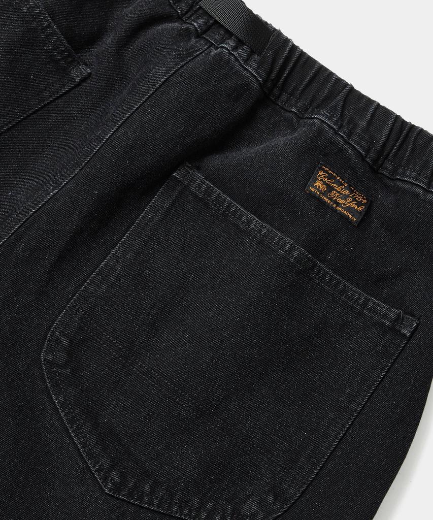 COLUMBIA UNIVERSITY Sl-Label Belted All-Round Denim Pants Black Denim