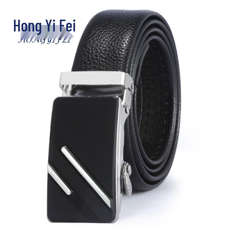 Men s Genuine Leather Automatic Buckle Belt 120cm
