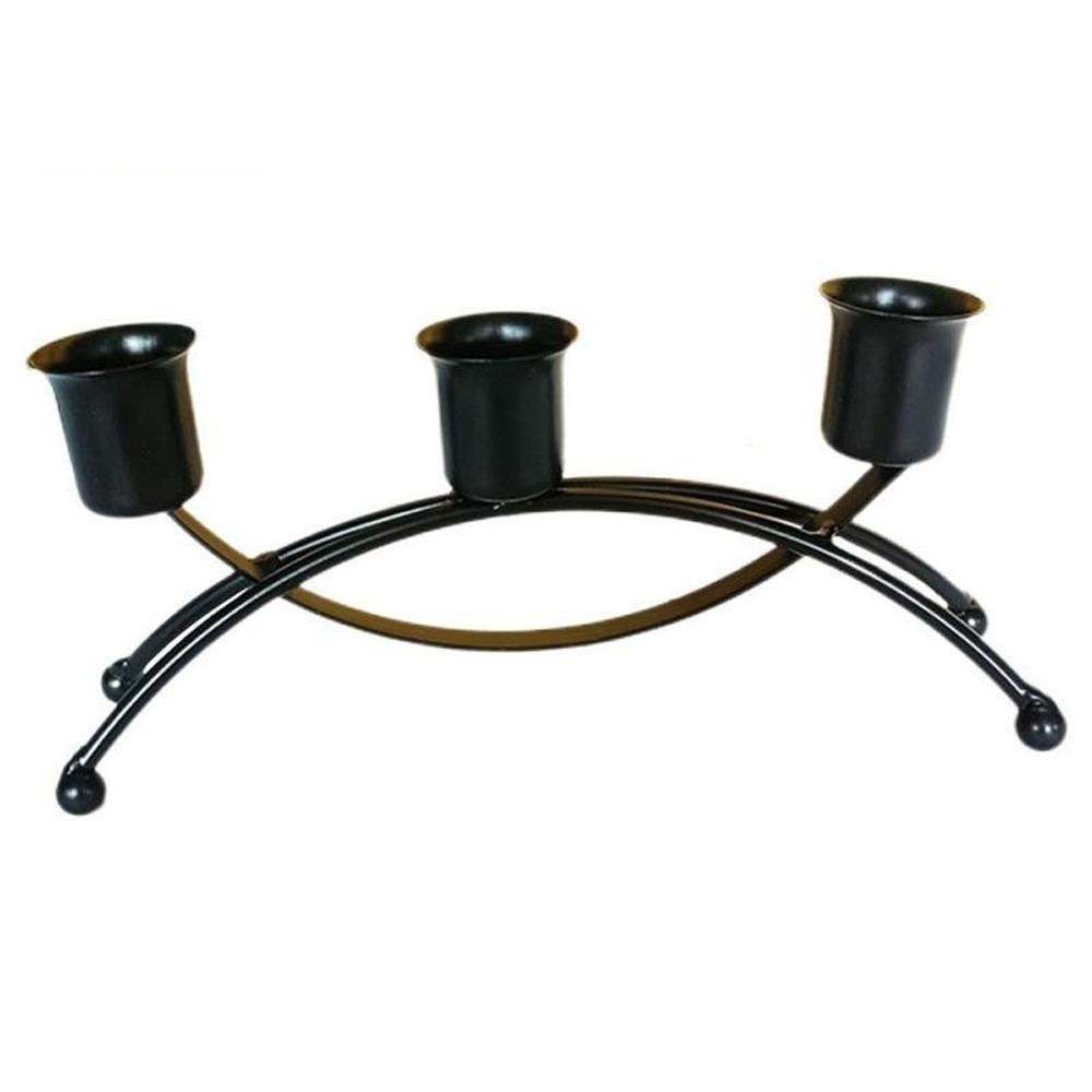 Metal Iron Candleholder Three Head Vintage Candelabra Candle Containers  Wedding Centerpiece