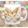 Butterfly ceramic coffee mug tea cup