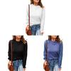 Elegant Long Sleeve T Shirt For Women With Lace Patching Polyester Splicing For Winter Wear