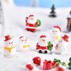 Adorable Resin Snowman And Santa Figurines For Diy Miniature Christmas Scenes