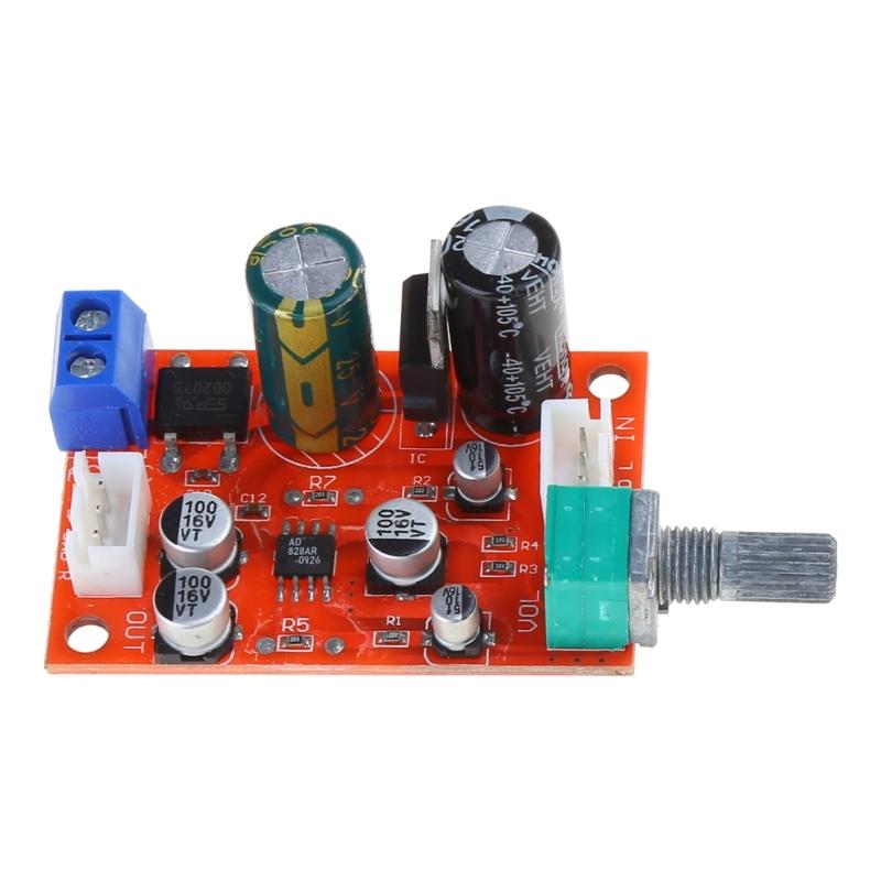 AD828 Stereo Vorverstärker Leistungsverstärker Platine Vorverstärker Modul Stromversorgung DC 8-24V AC 5-16V Mikrofon Vorverstärker