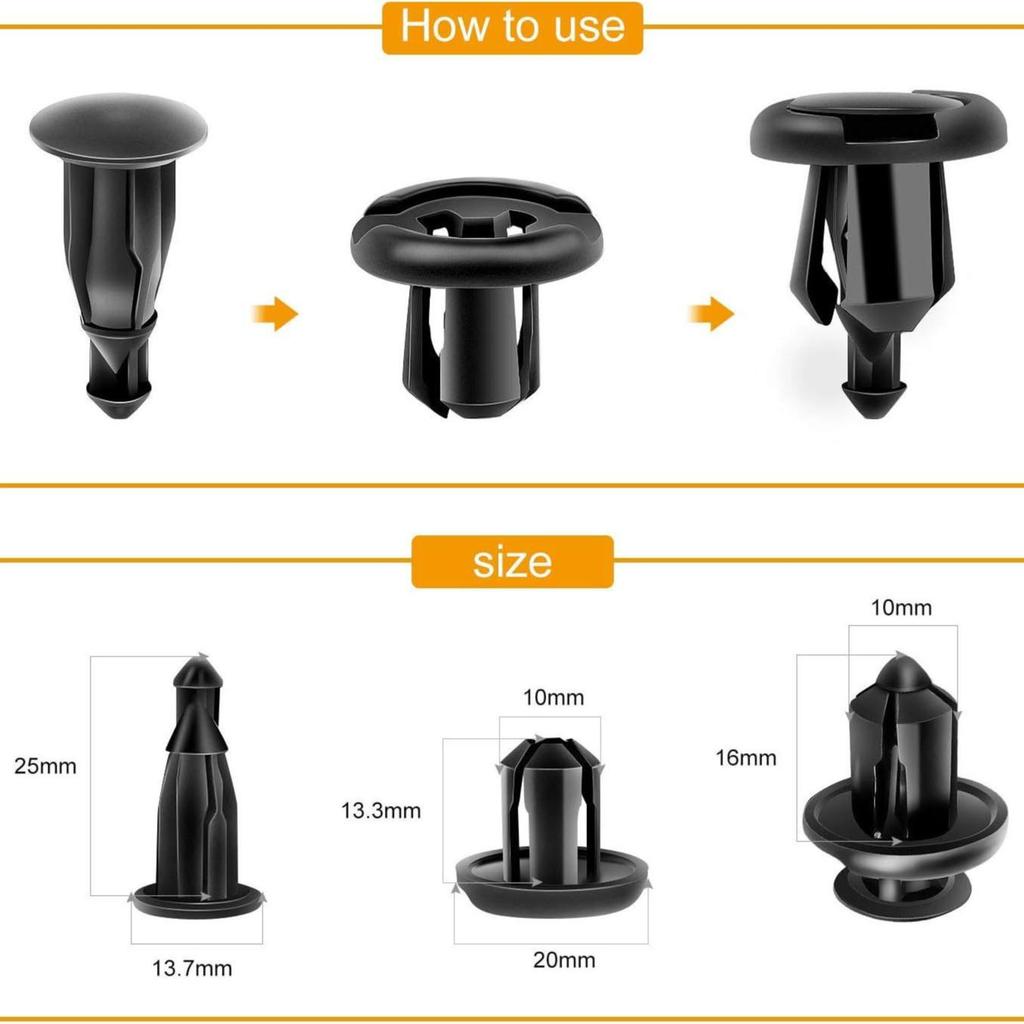 91503-SZ3-003 Compatible Honda/Subaru Bumper Fender Clips (Subaru 90914-0054)