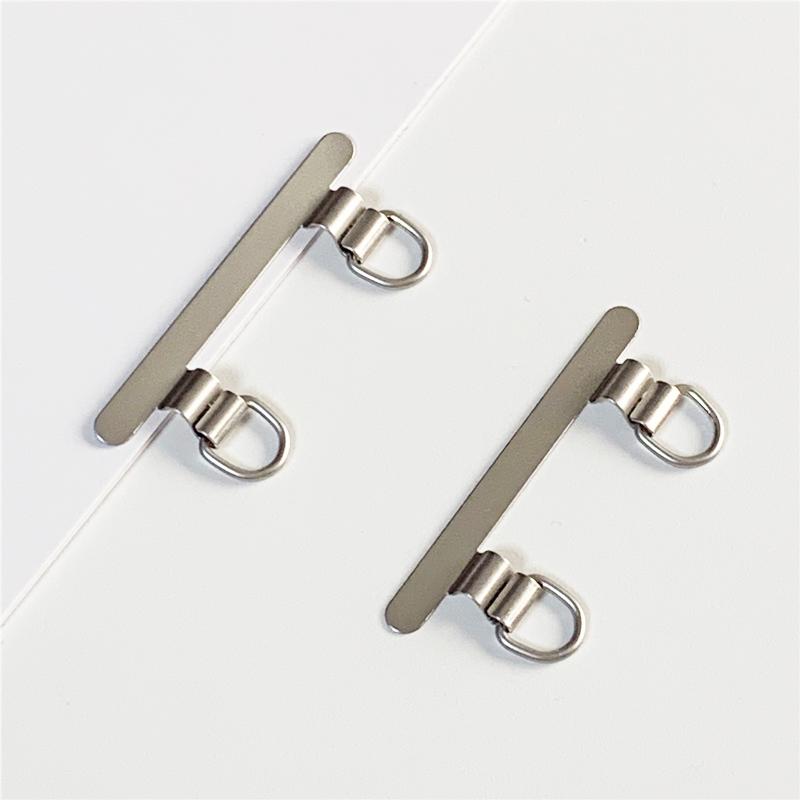 

3/2/1PCS Upgrade Double Buckle Cellphone Lanyard Patch Anti-lost Connect Piece Ultra-thin Stainless Steel Phone Tether Gasket Metal