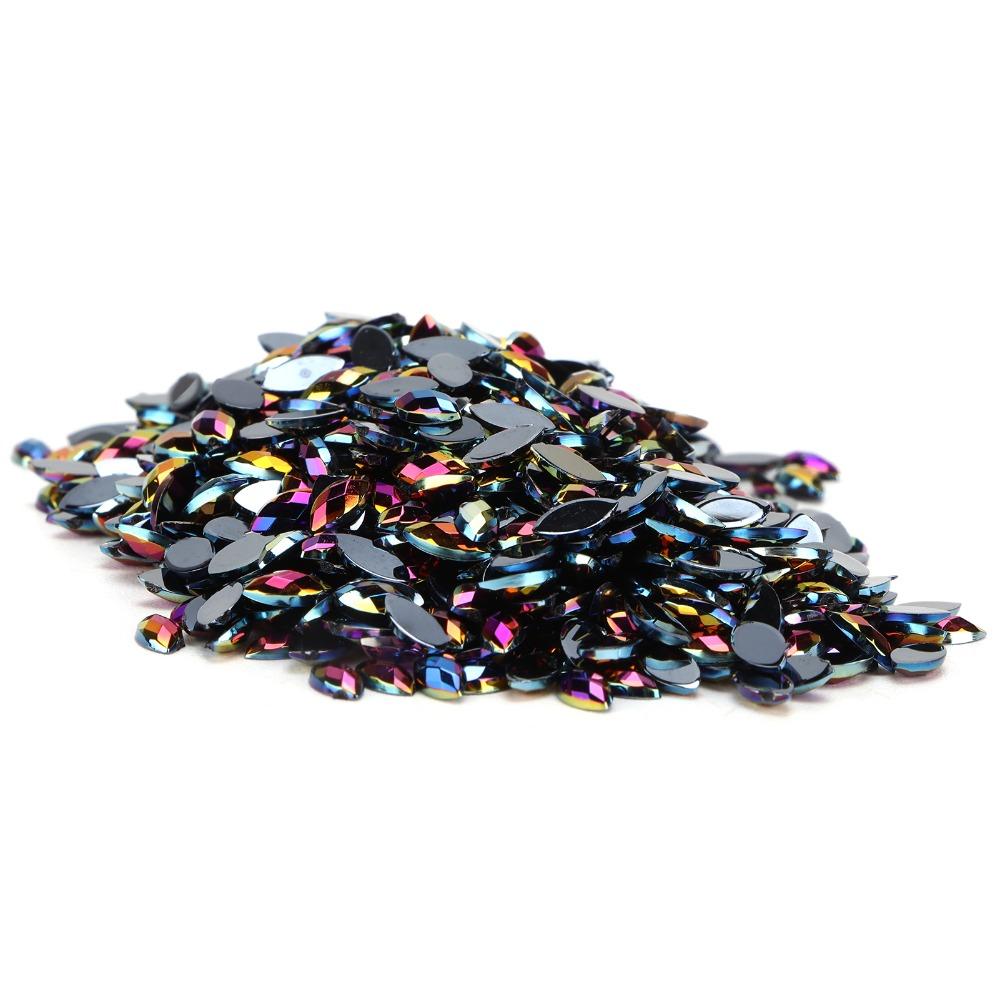 1000PCS Flatback Flatback Rhinestones AB Glass Rhinestones  Handicraft Decoration