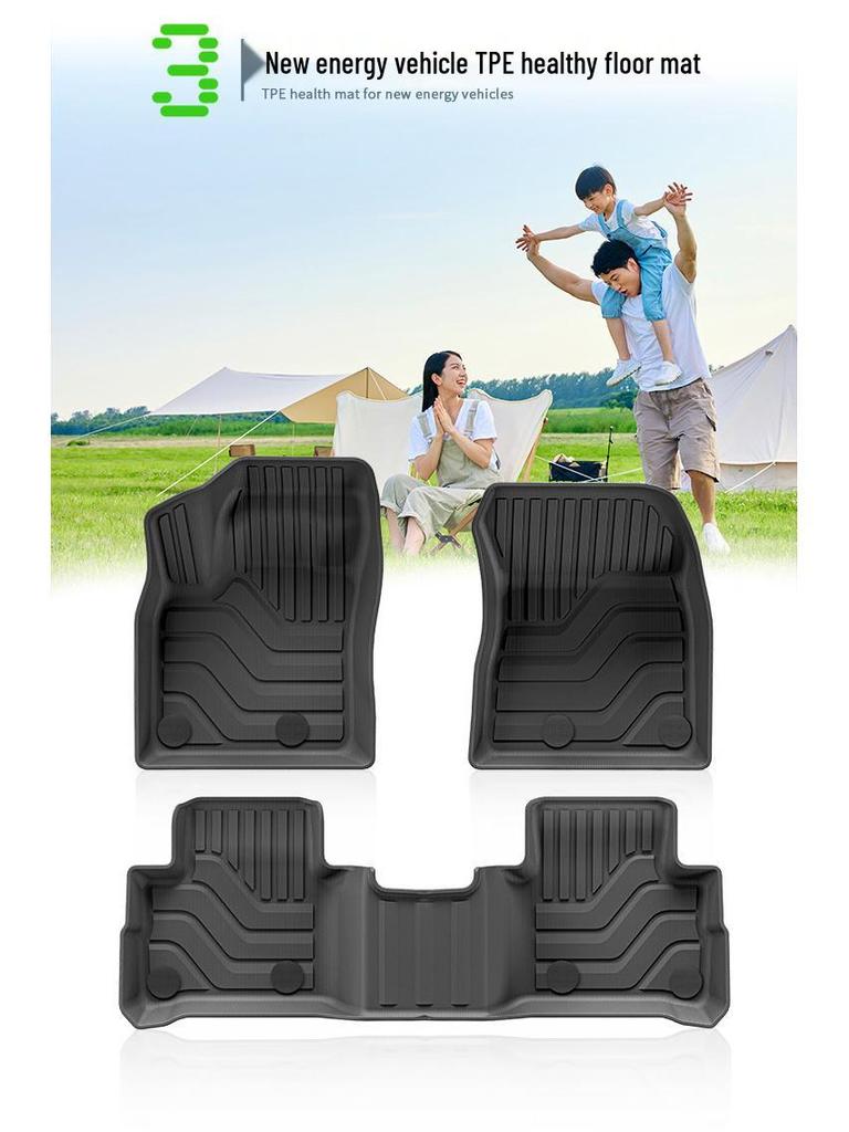 Eco-Friendly TPE Floor and Trunk Mats with Seat Back Cushion for 2021-2025 Nissan Qashqai