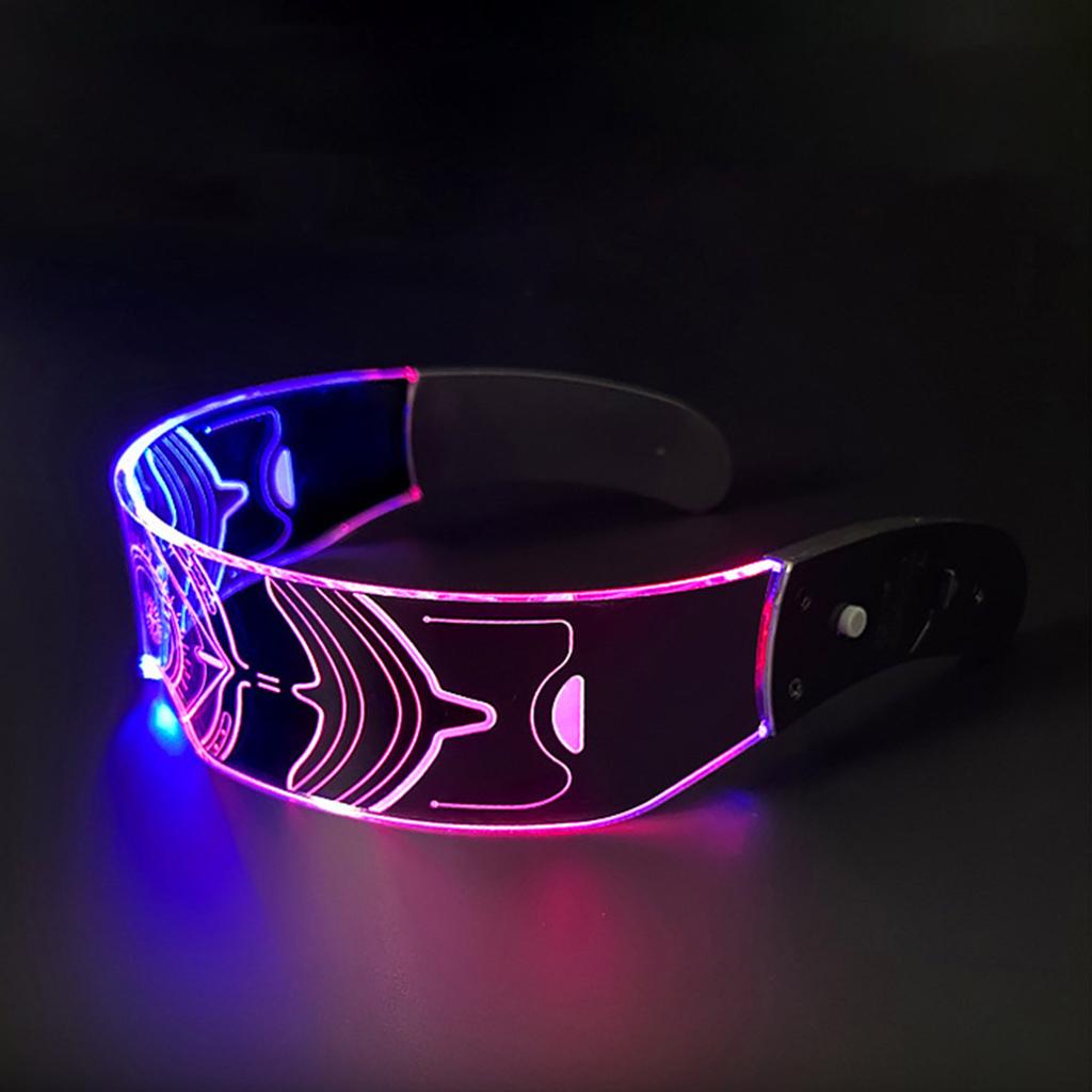LED Light Up Futuristic Glasses for Party Enthusiasts Adjustable Luminous Eyewear Rechargeable Eyeglasses for Kids