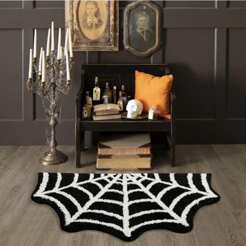 Halloween Shaped Imitation Cashmere Floor Mats Absorbent Bathroom Horror Entrance Door Mat Home Decoration