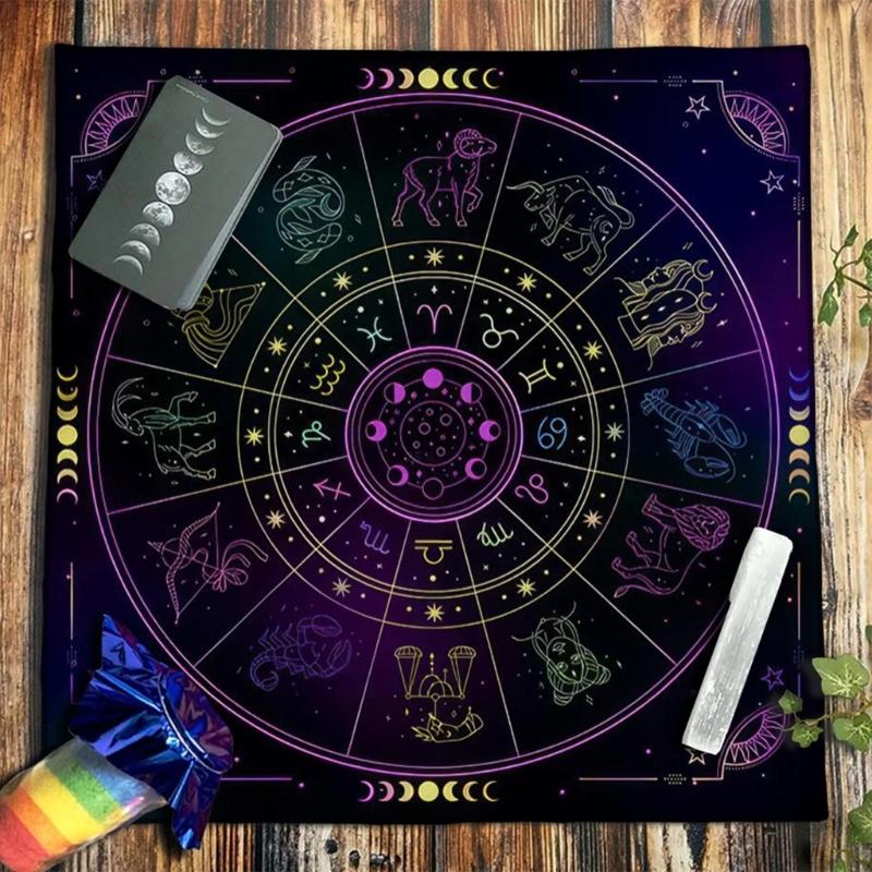 Square Altar Board Game Cards Pad Rune Table Cloth Metaphysical Board Game Mat