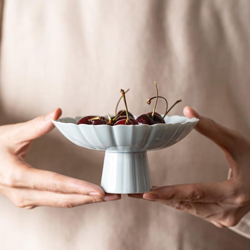 Changbaosen Retro Chinese Ceramic Elevated Snack Plate