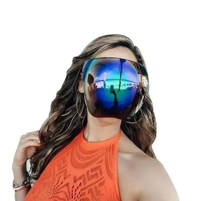 Einteilige schützende Gesichtsmaske, Vollgesichtsmaske, UV-beständig, übergroße Punk-Schutzbrille, Sonnenbrille, Reitbrille, winddicht, staubdicht, Geschenke