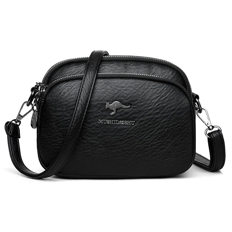 Stylish Casual Small Square Bag Large Capacity Soft Leather Single Shoulder Crossbody Mother Bag