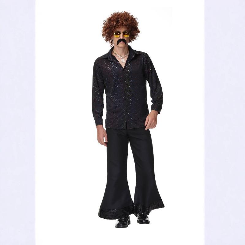 Halloween Couple Suit Vintage Disco Costume 80 Hip Hop Singer Stage Dress