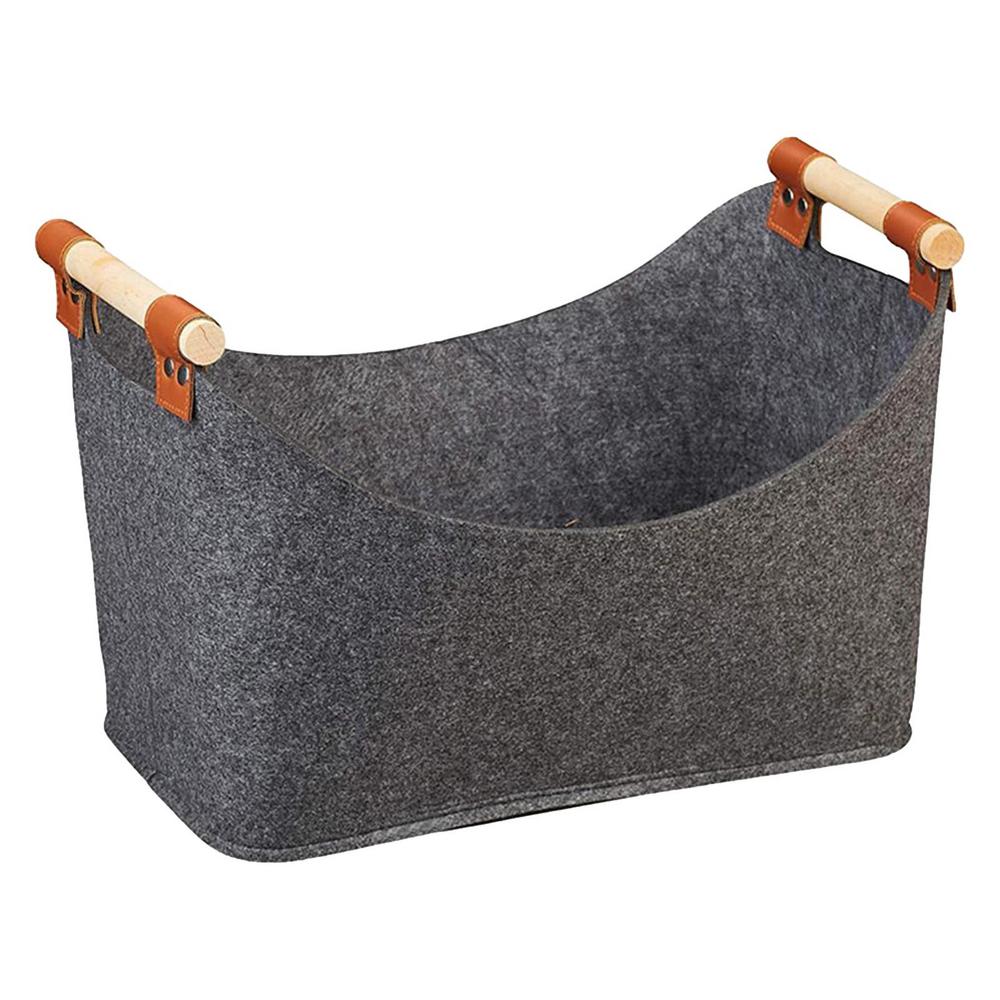 Holz-Tragetasche aus Filz Filz-Holzträger Halter Holzscheit-Tasche Holzkorb mit verstärktem Griff Outdoor Filz-Holzscheitkorb