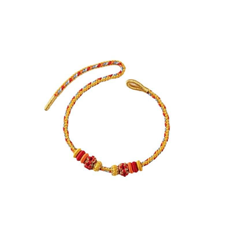 Handmade Adjustable Knot Bracelet Women Men Ethnic Style Red Cord Woven Friendship Jewelry Gift