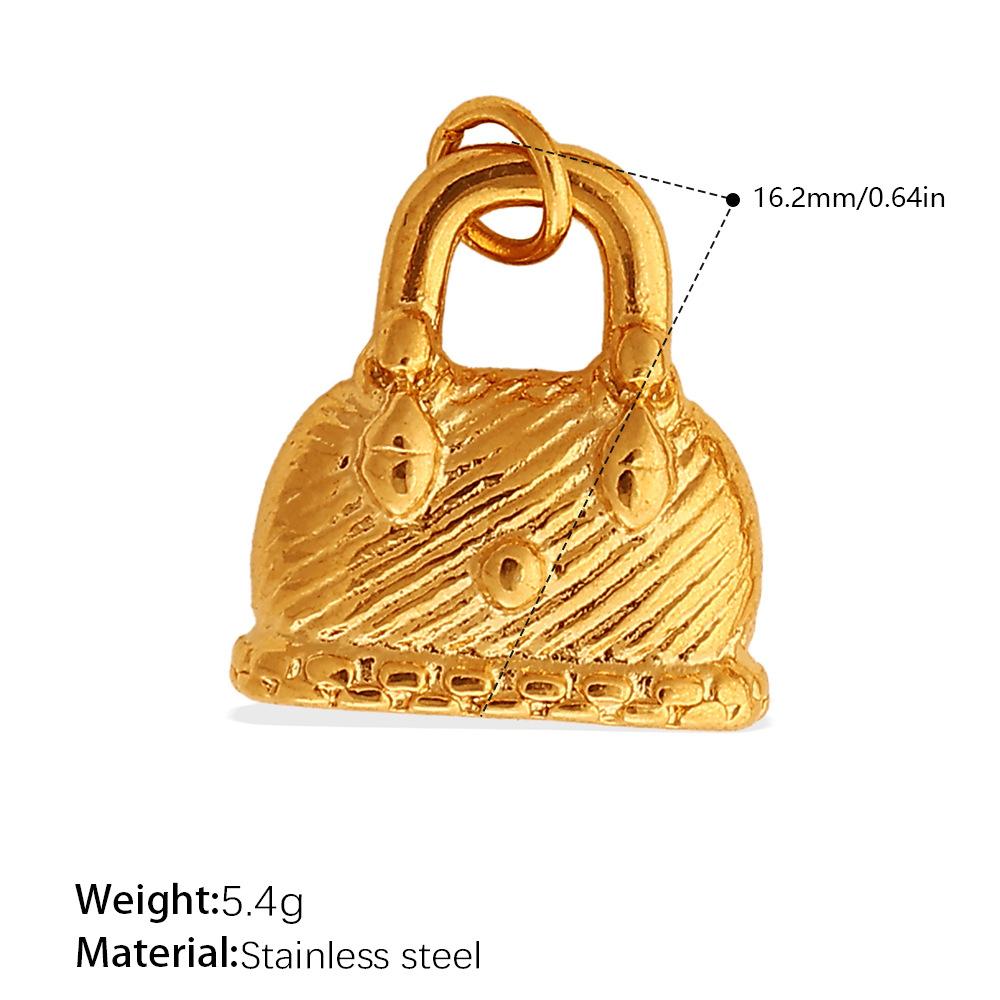 Gold Shoe Bag Clothing Modeling Versatile Pendant, Exquisite Three-Dimensional Design Personalized Diy Jewelry Accessories