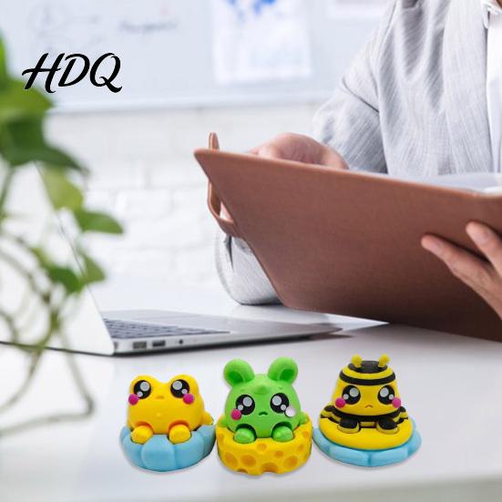 Anxiety Relief Gadget 1/3Pcs 3D Printed Animal Clicker Toy Cartoon Mouse Frog Bee Portable Stress Reducer Decompression Button Fidget Desk