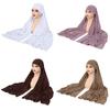 Monochrome Head Wrap Sweater Hat With Breathable Polyester For Women