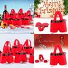 Santa Claus Pants Shaped Christmas Candy Gift Bag For Joyful Holiday Celebrations**