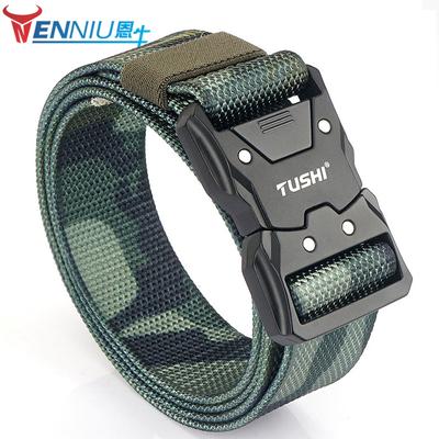 New Men's Casual Nylon Waistband Tactical Quick Release Release Buckle Outdoor Training Pant Belt Tooling