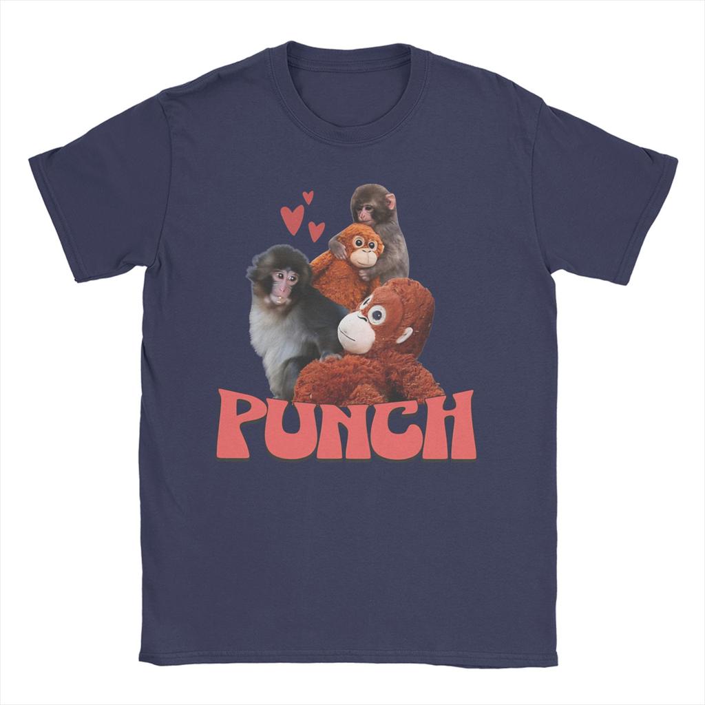 Unisexs TShirt Baby Monkey Punch Cute Monkey Punch Casual Cotton Tees Short Sleeve  T Shirt Crewneck Clothing Original