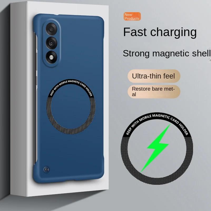 For Oneplus Nord 1+nord Case for Magnetic Frameless Hard PC Phone Case for One Plus Nord CE Shockproof Matte Cover
