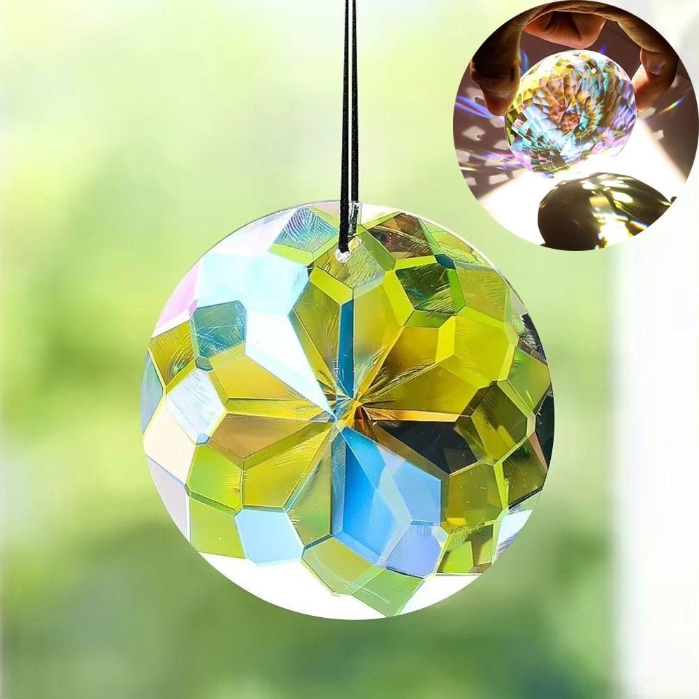 Hanging Design Crystal Prism Pendant Clear Crystal Rainbow Catcher Home Garden Decor