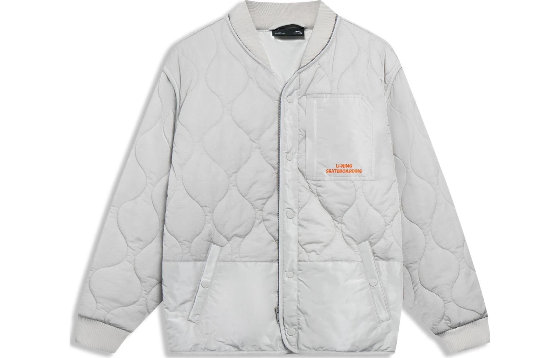 Li Ning Skateboard Puffer Jacket Men s Light Smoke Gray AJMT029-2 XL
