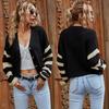 Women's Cardigan, Striped, Color-Block